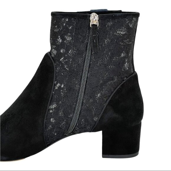 Tabitha Simmons Anastasia Black Lace Fabric Womens Ankle Boots Size 9M - Picture 4 of 16